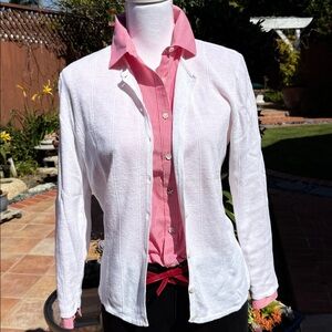 Talbots White Cardigan Sweater